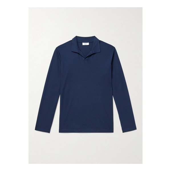 NN.07 폴 3525 오가닉 코튼 저지 폴로 셔츠 블루 46376663162842949