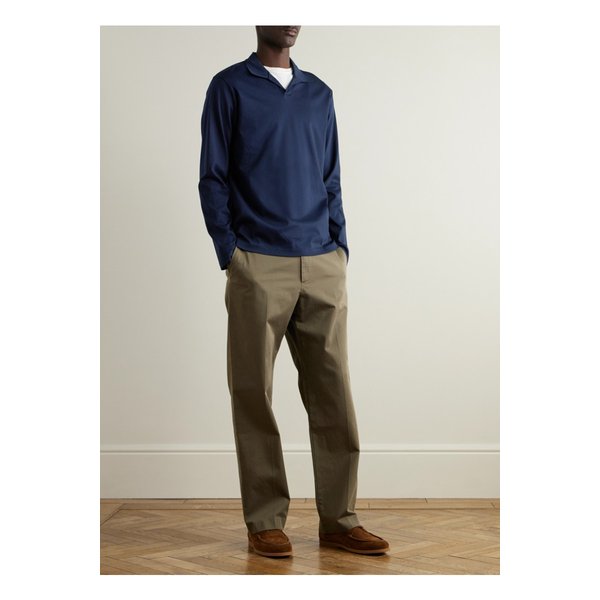 NN.07 폴 3525 오가닉 코튼 저지 폴로 셔츠 블루 46376663162842949