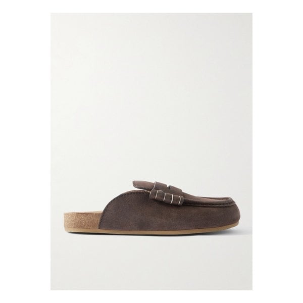 스티치 가죽 뮬 브라운 46376663162878804