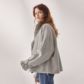 HERRINGBONE SHORT COAT GREY