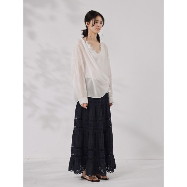 Elard Lace Long Skirt_Black