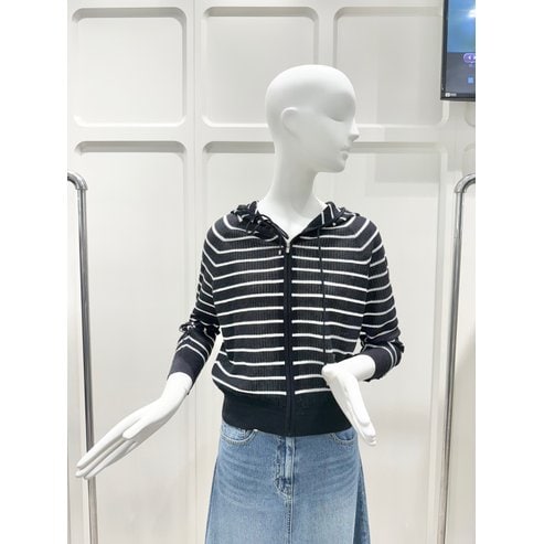 ZOOC (25년 가을) 스트라이프 집업 후드 가디건 Z253KSL007