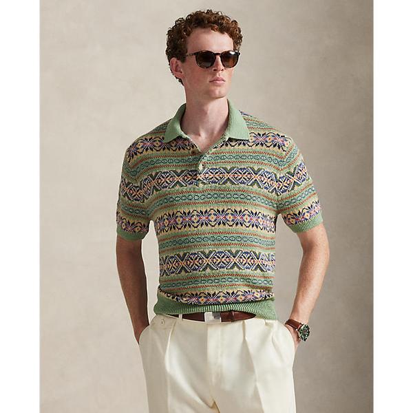 남성 페어 아일 폴로 칼라 스웨터(MNPOSWE1N820127300)