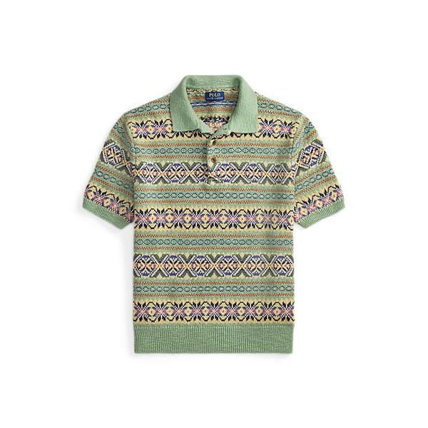 남성 페어 아일 폴로 칼라 스웨터(MNPOSWE1N820127300)