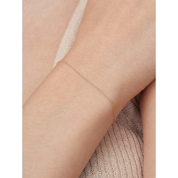 14k 라운드 0.2 체인 팔찌 (14K골드) BR09