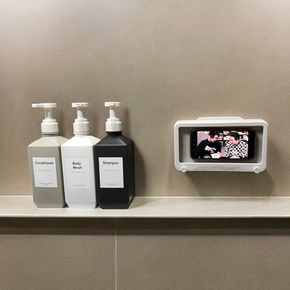욕실 방수 화이트 욕실핸드폰거치대 핸드폰거치대