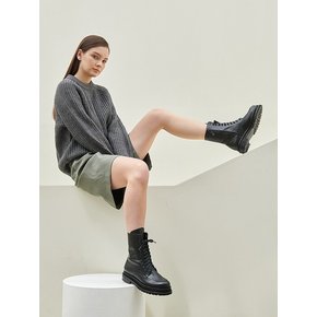 lace up walker ankle boots black