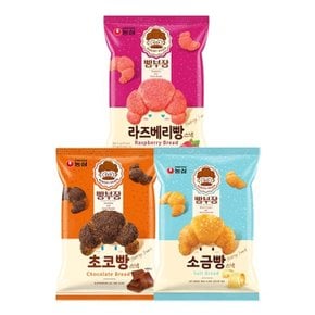 빵부장 55g 소금빵 2봉 + 초코빵 2봉 + 라즈베리빵 2봉