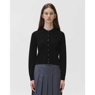 JSNY [23FW] Modern Collar Cardigan [Black] JWSW3F901BK