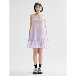 FRILL MINI DRESS - VIOLET