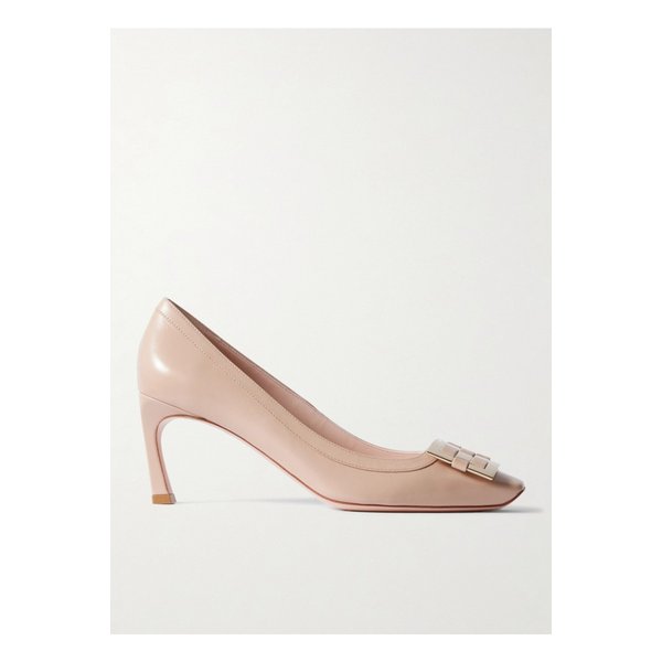 벨 비비에 트럼펫 버클 페이턴트 가죽 펌프스 70mm 베이지 1647597354948715