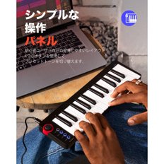 기부자Donner MIDI 25 USB N-25 키보드 키 컨트롤러 미니 건반 컴팩트 벨로 시티 대응 음악 제작