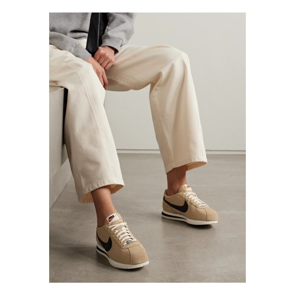 코르테즈 가죽 스웨이드 트리밍 셸 스니커즈 베이지 1647597358690555