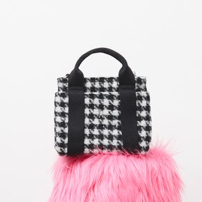 Stacey Daytrip Houndstooth Tote Mini Black (0JSN3TT41001F)