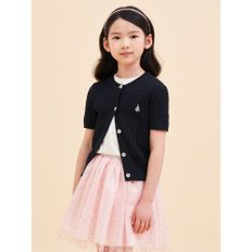 *SSG몰특가*[BEANPOLE KIDS] 24SS 여아 면 케이블 5부 소매 크롭 카디건 (2종 택1)