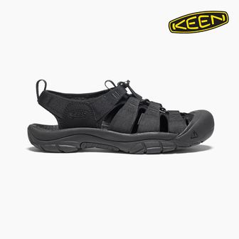 KEEN [공식] KEEN 킨 뉴포트 H2 스트랩 아웃도어 샌들 TRIPLE BLACK