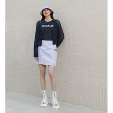 헴라인 사선 아웃포켓 데님 스커트 (ER2DS560)