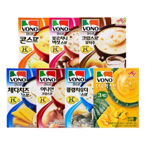보노 스프 3P x 3개/콘스프/버섯/체다치즈/크림/어니언/클램차우더/단호박 선택