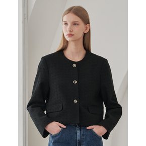 Tweed Pearl Blend Jacket - Black