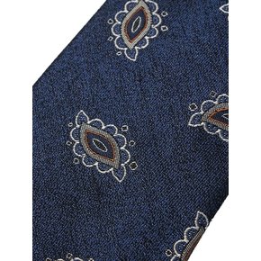 [MADE IN ITALY] 페이즐리 실크타이 네이비