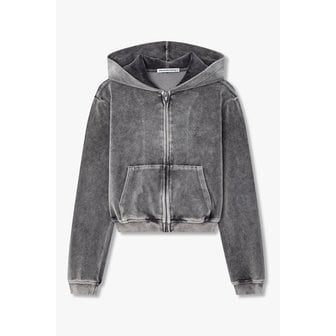 알렉산더왕 벨루어 크롭트 집업 후디 3615301511000