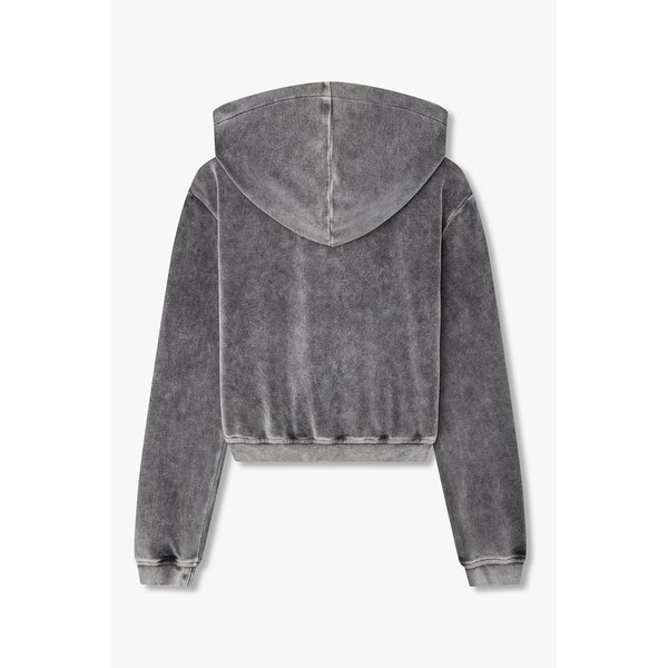 벨루어 크롭트 집업 후디 3615301511000