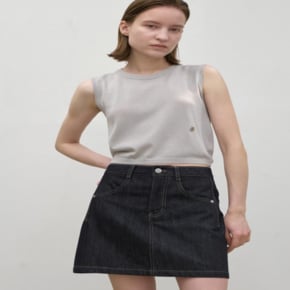 나인 ESSENTIAL THEY LAW DENIM MINI SKIRT_S SK4936