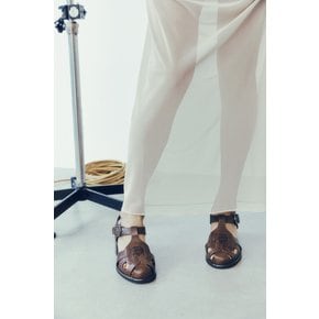 [김나영 착용]Polygon design sandal(brown) DG2AM24007BRN