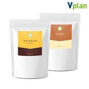 건 말린 대추야자 1kg+브라질 너트 넛 1kg