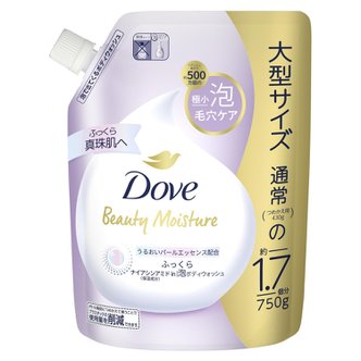  Dove (더브) 바디 비누 뷰티 모이스처 통통 거품 바디 워시 로즈 부케 향기 리필 대용량 750g