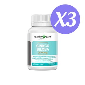 헬시케어 고함량 징코 빌로바 6000mg 60정X3개