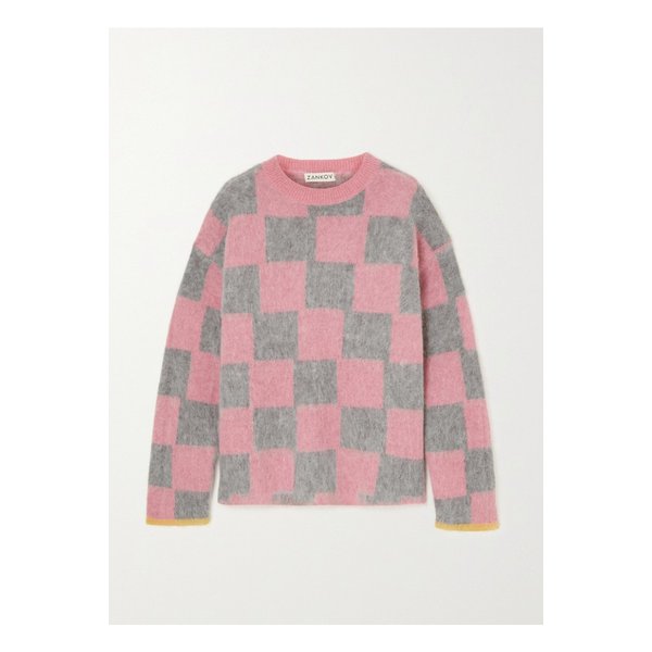 잔코브 루디 브러시드 자카드 니트 스웨터 43769801098289760