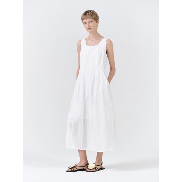 Fit&Flare Line Sleeveless Long Dress (3color)