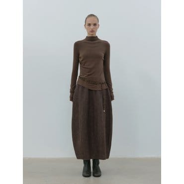 모이아 barrel skirt (brown)