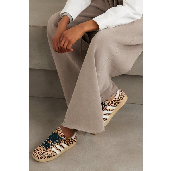 삼바 OG 가죽 트리밍 레오파드 프린트 송아지털 스니커즈 46376663162980576