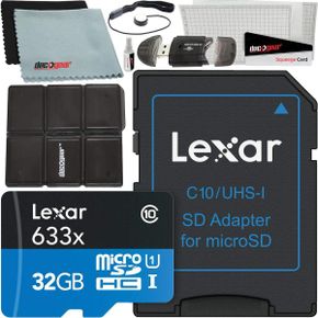 미국 렉사 sd카드 Lexar HighPerformance 633x 32GB MicroSDHC UHSI Memory Card with SD Adapte