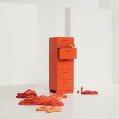 스트링 String Relief Chest Of Drawers Tall Orange  릴리프 서랍장 톨 오렌지(예약주문)