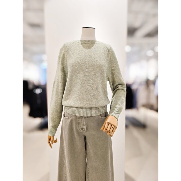 [파주점] [더아이잗컬렉션]라운드넥 메탈 글리터 풀오버 니트 CR1A1PO011