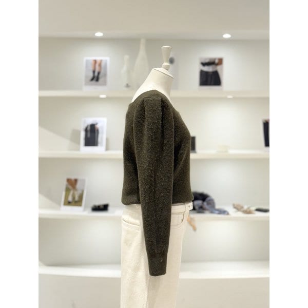 [여주점] 여성 퍼프 롱 슬리브 풀오버 니트 (L254KSK042)