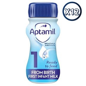 Aptamil Ready To Feed First Infant Milk 압타밀 레디투피드 액상 분유 1단계 200ml 12팩