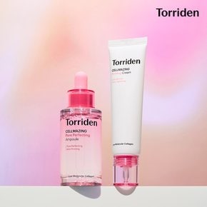 [2종세트] 셀메이징 모공 탄력 앰플 30ml+탄력 크림 60ml +(쇼핑백+모공탄력마스크 2매)