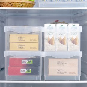 the깔끔한 냉장고 정리 트레이 4호 4P 칸막이/손잡이 주방 수납 정리함