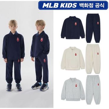 MLB키즈 (본점 단독) 24FW  하트 피케 맨투맨세트 (3color) 7AS2H0144