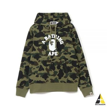 베이프 A BATHING APE 24 1St Camo College Pullover Hoodie M - GREEN (1K30114005) (1St 카로 컬리지