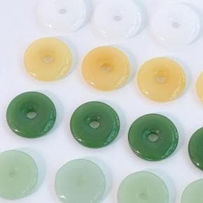 /흐뭇마켓 옥 원형 도넛 아크릴 비즈 전통 키링 만들기 공예