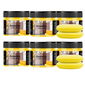 CARGEN 비즈왁스 비왁스 100% 천연 다목적가구 케어 밀납 6팩 Wood Seasoning Beeswax