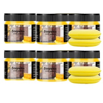  CARGEN 비즈왁스 비왁스 100% 천연 다목적가구 케어 밀납 6팩 Wood Seasoning Beeswax