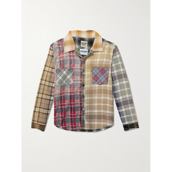 마블리 리투아슈 디스트레스드 패치워크 체크 셔츠 46376663162903242