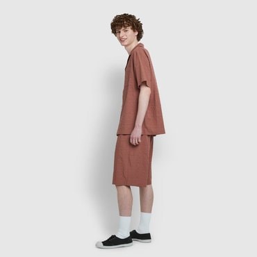 JAJU 25 S/S  남 레이온 코튼 시어서커 5부 파자마 팬츠  J205202112
