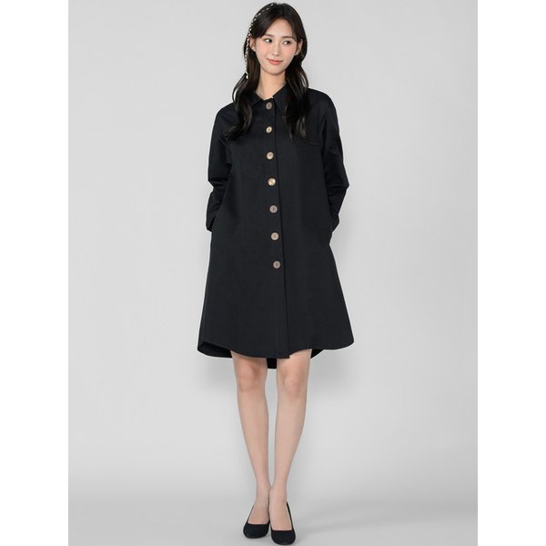 UNBALANCED LONG BLOUSE JACKET-black